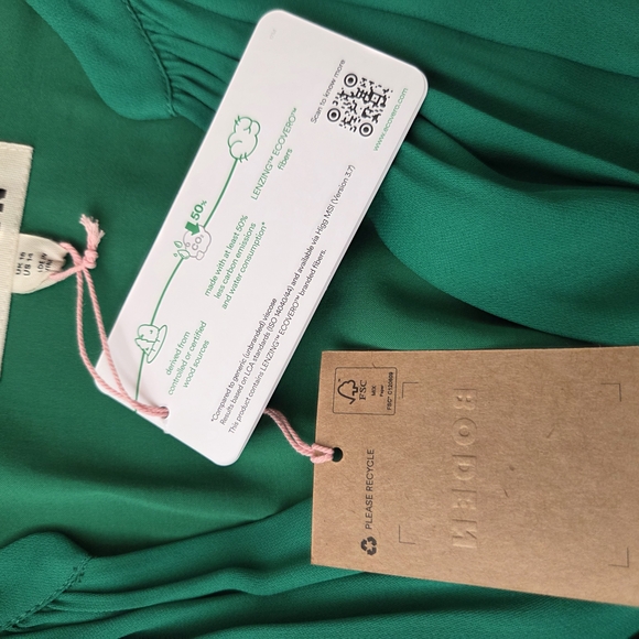 Boden Pleat Detail Blouson Dress - Size 14R - Picture 7 of 8